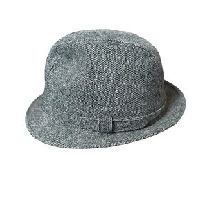 Dorfman Pacific Fedora Hat Mens L Gray Flecked Tweed Wool Blend‎ Grandpa Classic